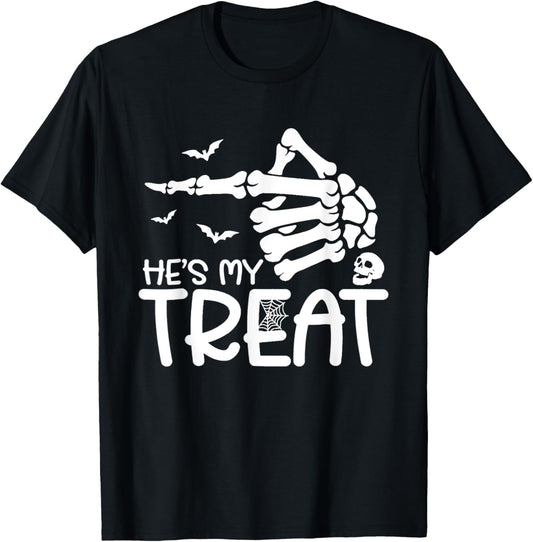 Halloween 2025 Costume Couples He's My Treat Skeleton Hand