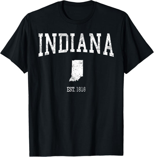 Indiana Tee Vintage Sports Design ID