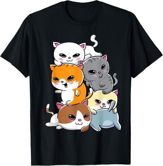 Funny kawaii art cat mountain  cats pet lover or veterinary