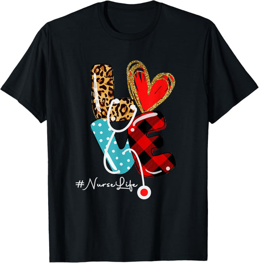 NurseLife RN LPN CNA Healthcare Heart Leopard Nurse life