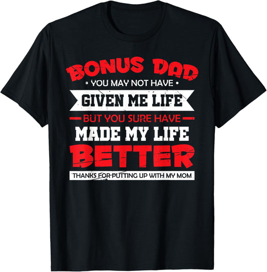 Bonus Dad Thanks For Putting Up With My Mom Father's Day