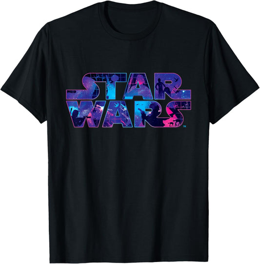 Star Wars Logo Retro 90s Galaxy