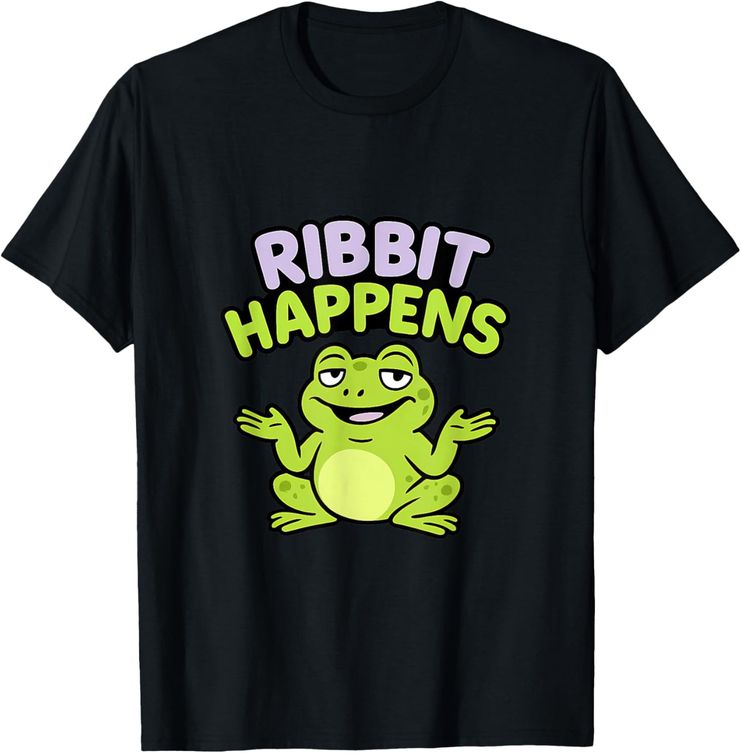 Ribbit Happens Frog Pun Graphic for Exotic Pet Lovers