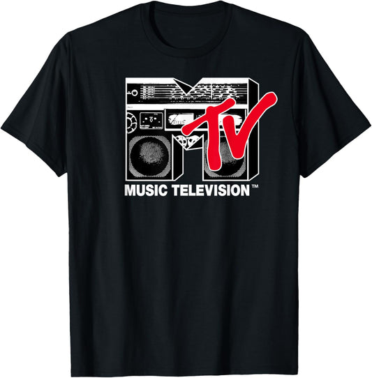 MTV Logo Red Boombox Graphic T Shirt