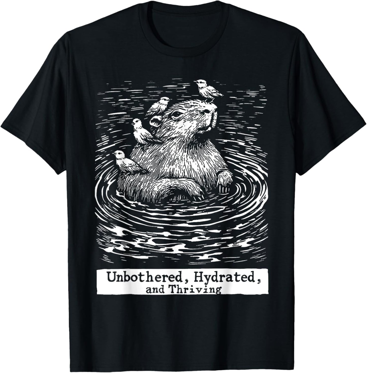 Capybara Taking A Bath Unbothered Hydrated and Thriving