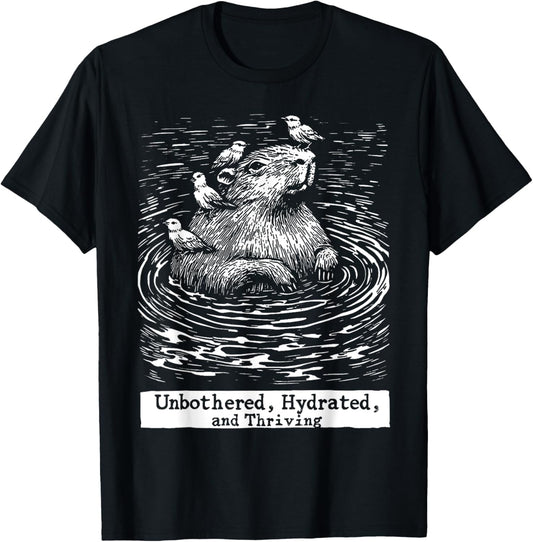 Capybara Taking A Bath Unbothered Hydrated and Thriving