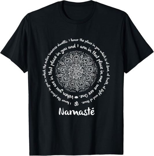 NAMASTE WE ARE ONE Meditation Sayings Mandala Yoga Inspired