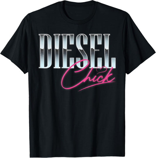 Diesel Chick Trucker Truck Driver Funny Women Retro Vintage
