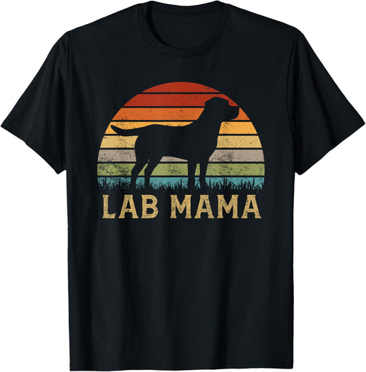 Lab Mama Retro Labrador Retriever Lover Vintage Dog Lab Mom