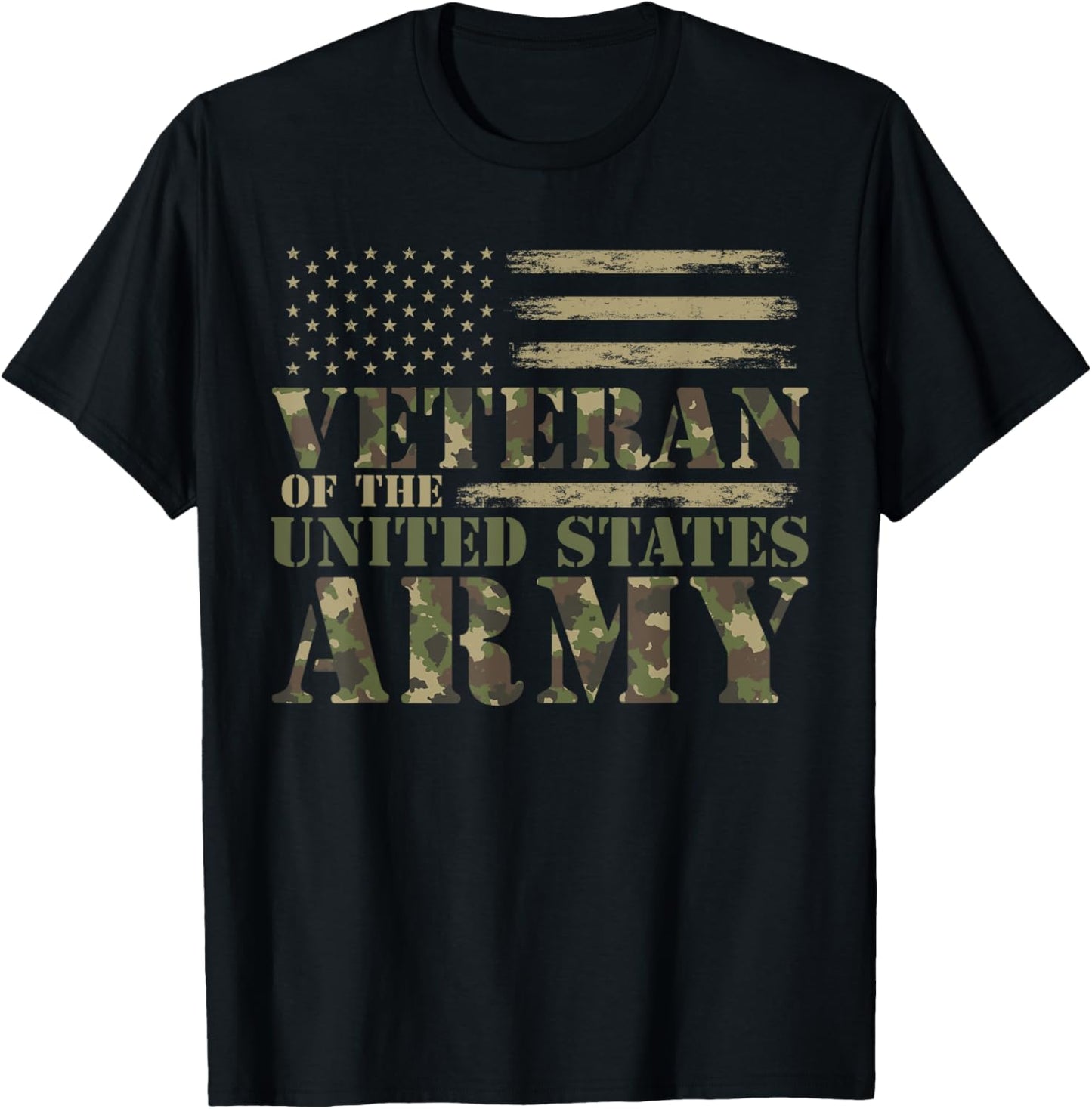 Veteran Of The United States Army Camouflage US Flag Veteran
