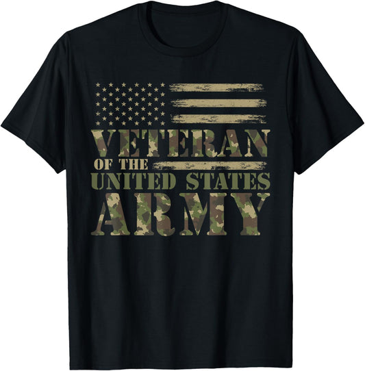 Veteran Of The United States Army Camouflage US Flag Veteran
