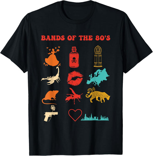 Bands Of The 80's Retro Vintage Design
