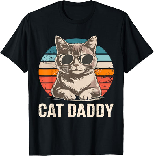 Cat Daddy Shirt Men Cat Lover Dad Fathers Day