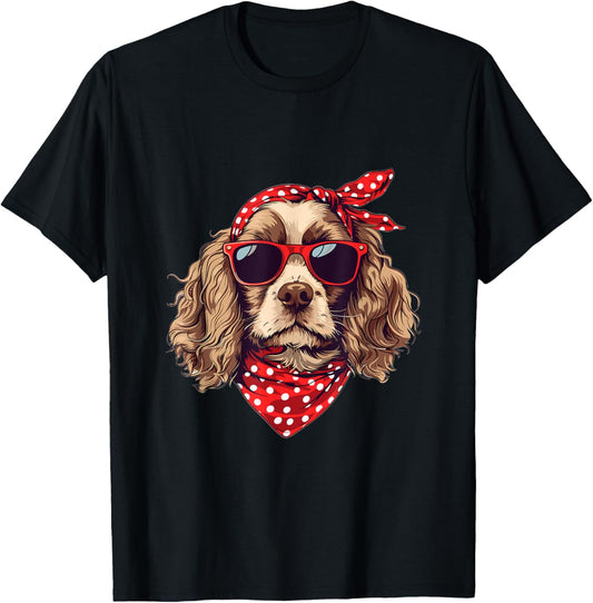 Cocker Spaniel Dog Mom Bandana Mothers Day Graphic