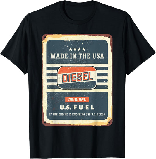 Vintage Diesel Fuel Sign Made in USA T Shirt
