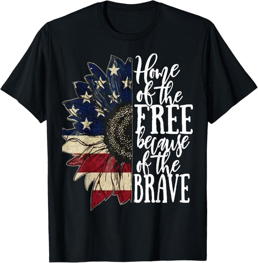 American Flag Patriot home of the free because of the brave