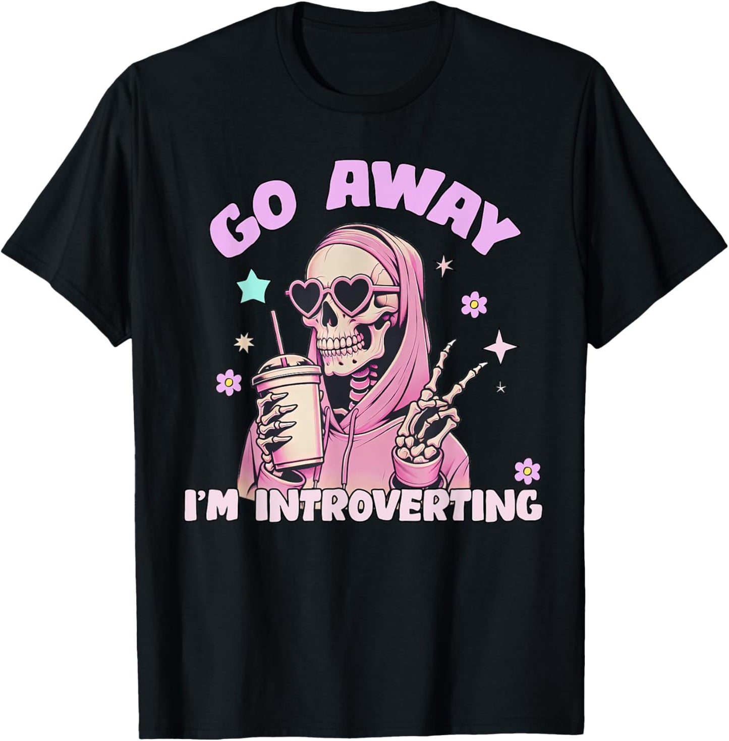 Go Away I'm Introverting, Skeleton Introvert Anxiety Anxious