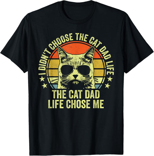 Cat Dad Shirt For Men Funny Cat Daddy Father's Day Cat Dad