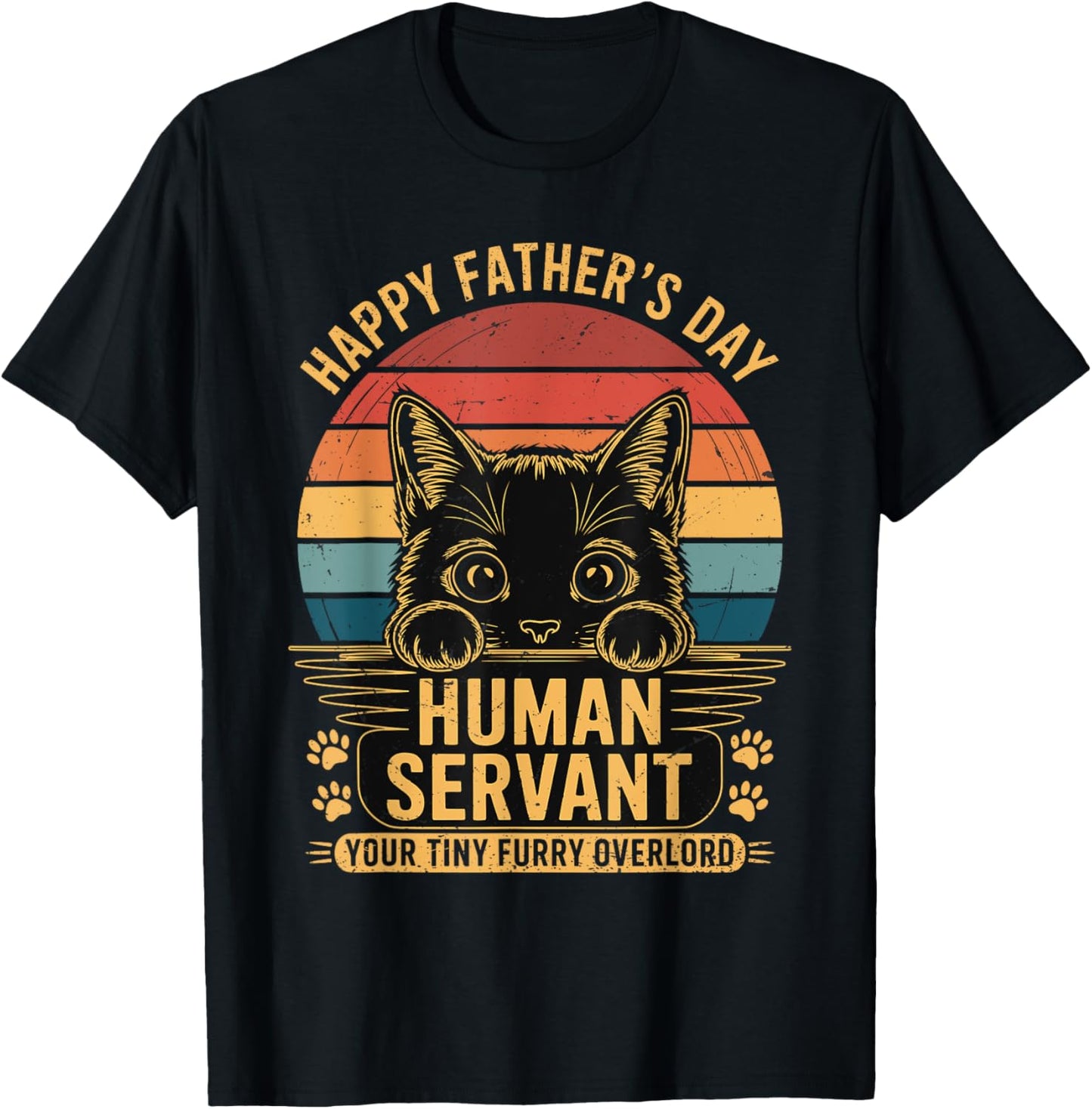 Funny Cat Dad Lover for Men Vintage Father's Day Meow Daddy