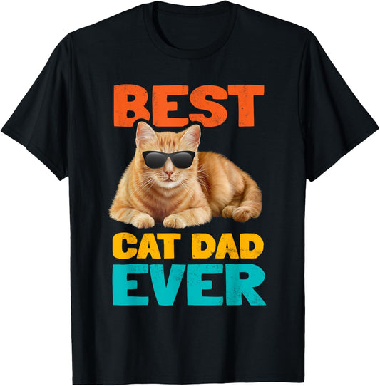 Best Cat Dad Ever Funny Cat Owner Tabby Birthday Fathers Day