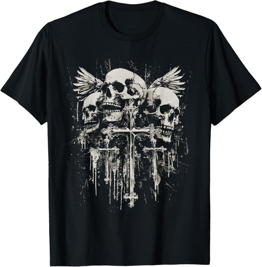 Skull Cross Y2K Goth Alt Grunge Gothic Emo Aesthetic