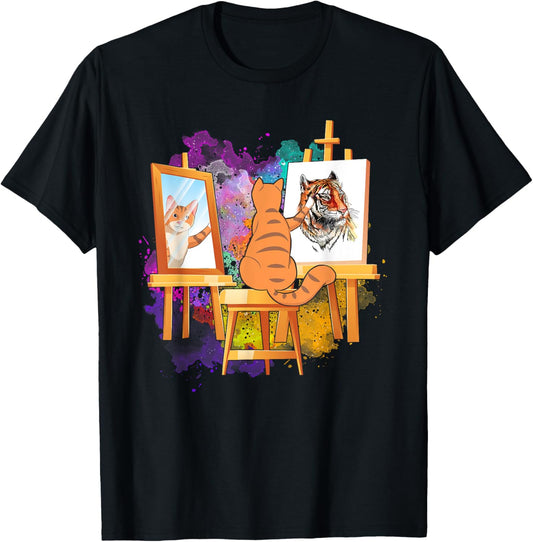 Cat Art Painting   Artistic Animal Pet Owner Veterinarian