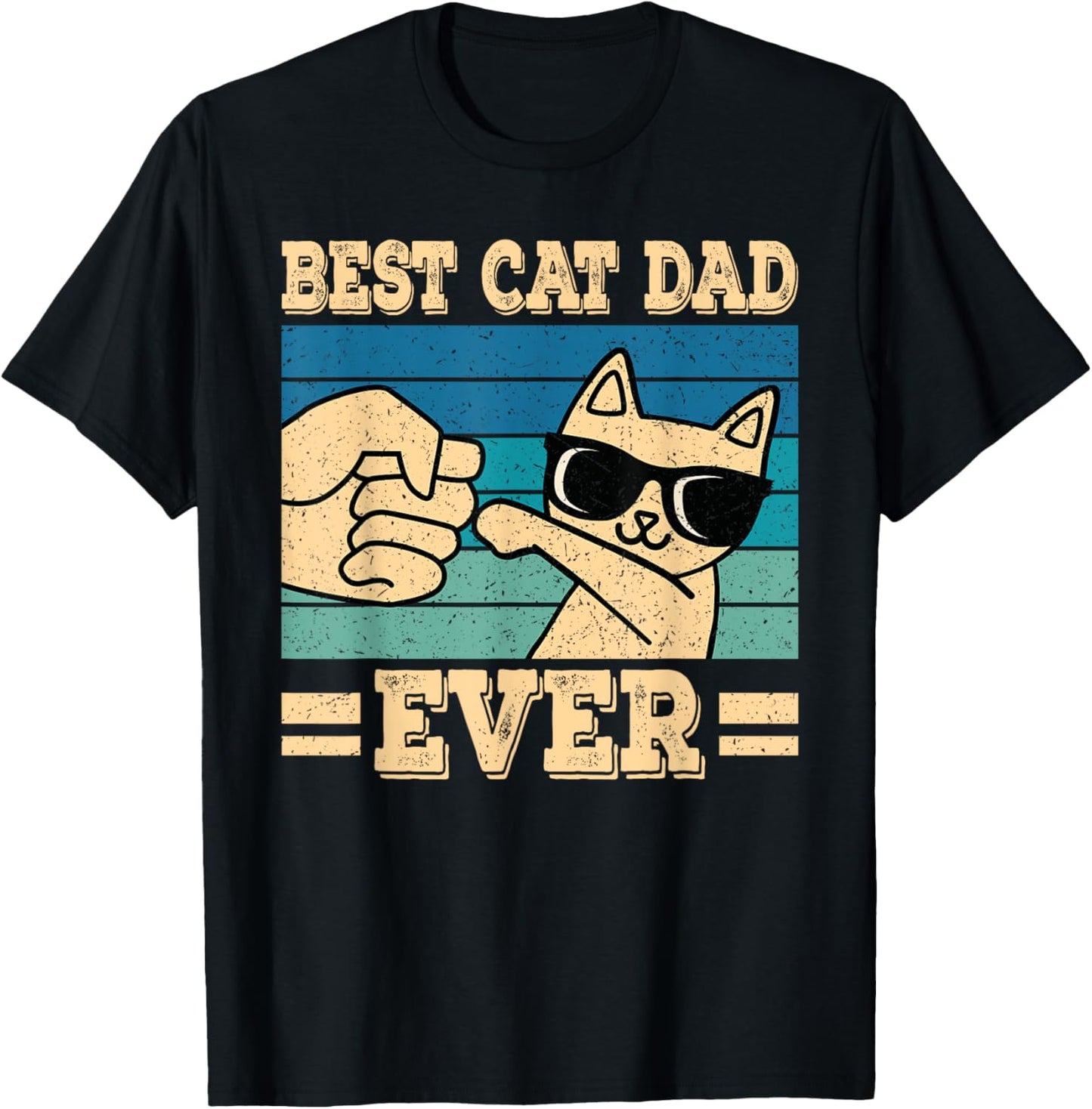 Best Cat Dad Ever Funny Daddy Cat Retro Men