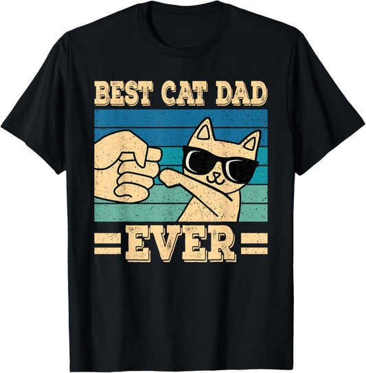 Best Cat Dad Ever Funny Daddy Cat Retro Men