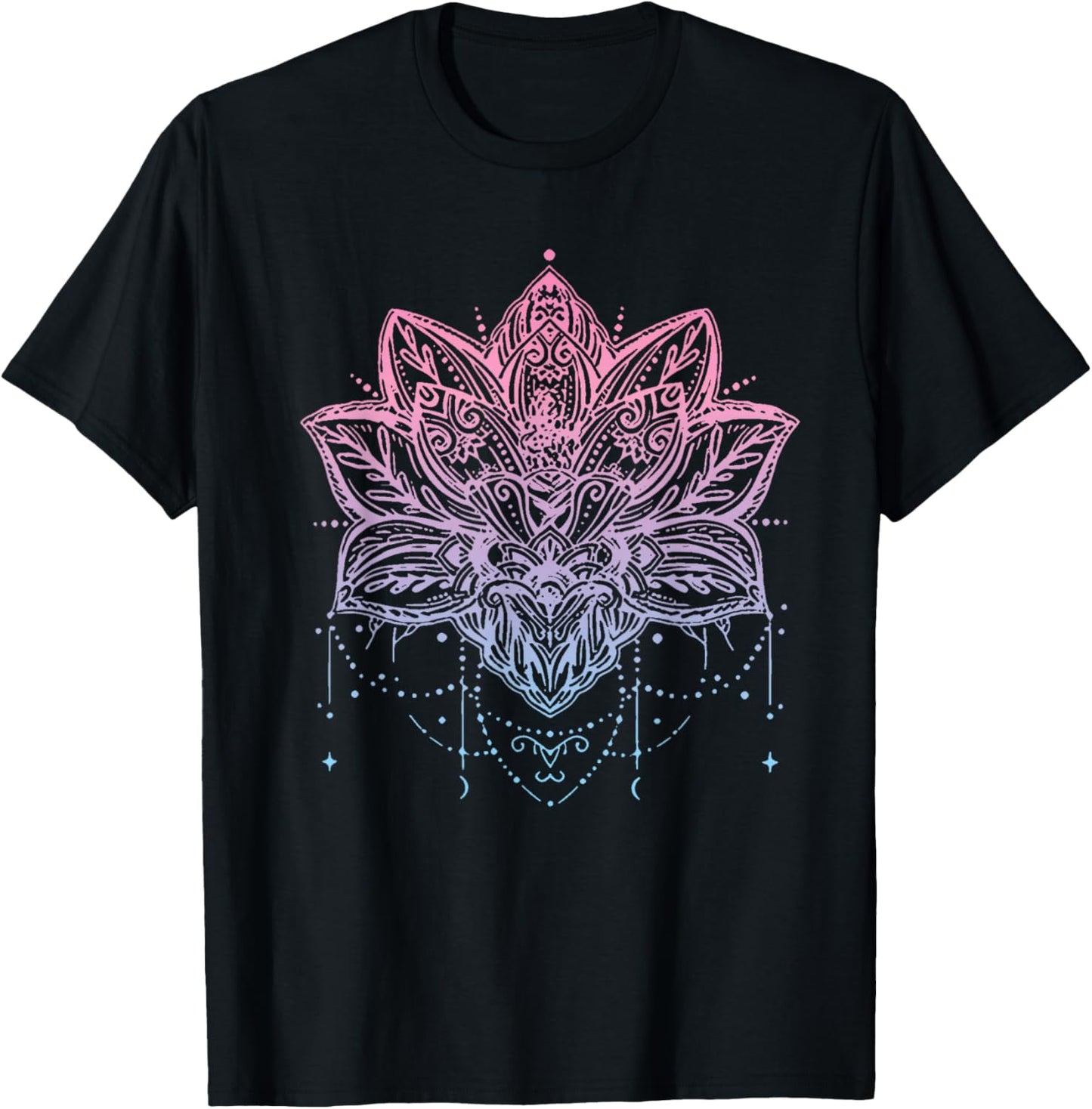 Mandala Shirt for Women Lotus Flower Graphic India Buddhism