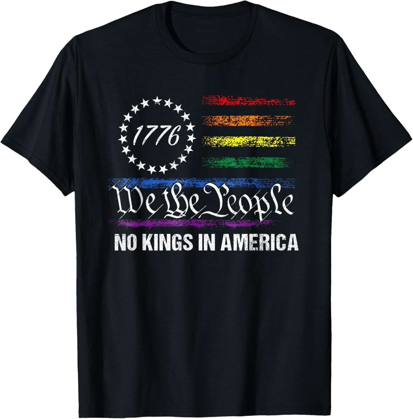 No Kings In America We The People Political Flag Men Women