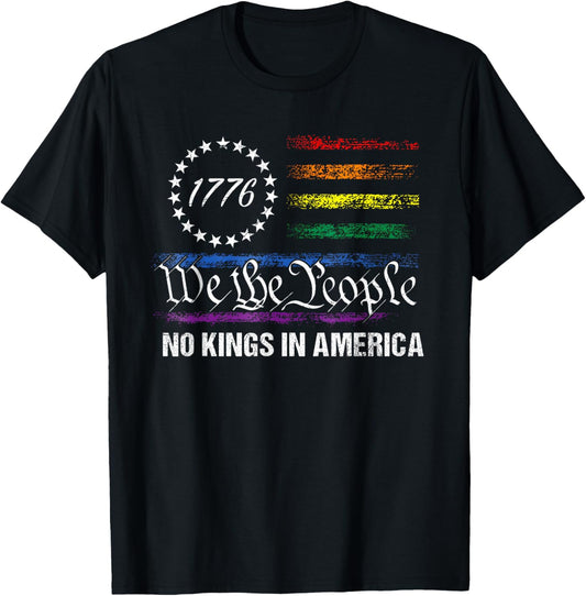No Kings In America We The People Political Flag Men Women