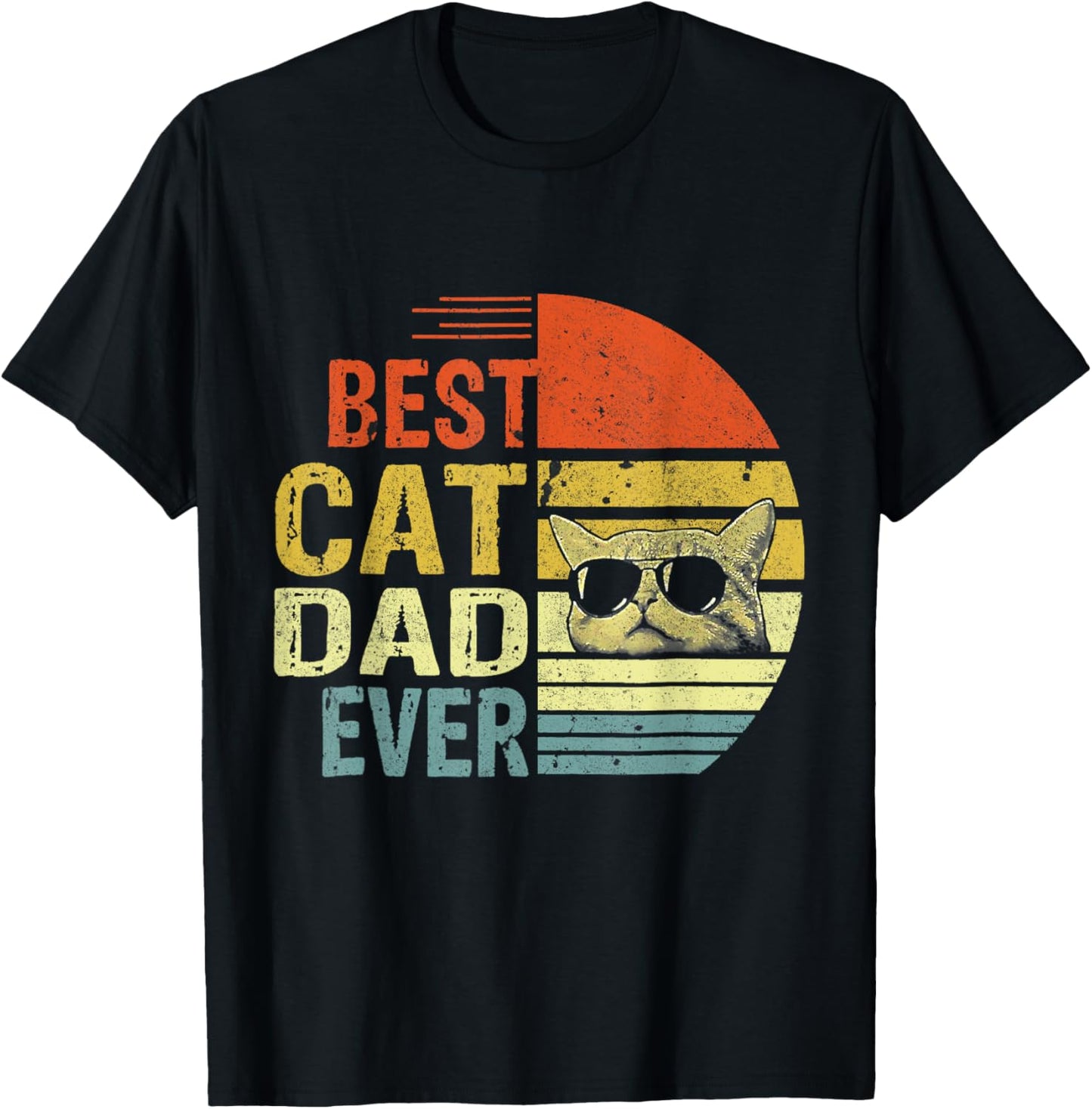 Vintage Best Cat Dad Ever Funny Cat Daddy Father Day Men Women