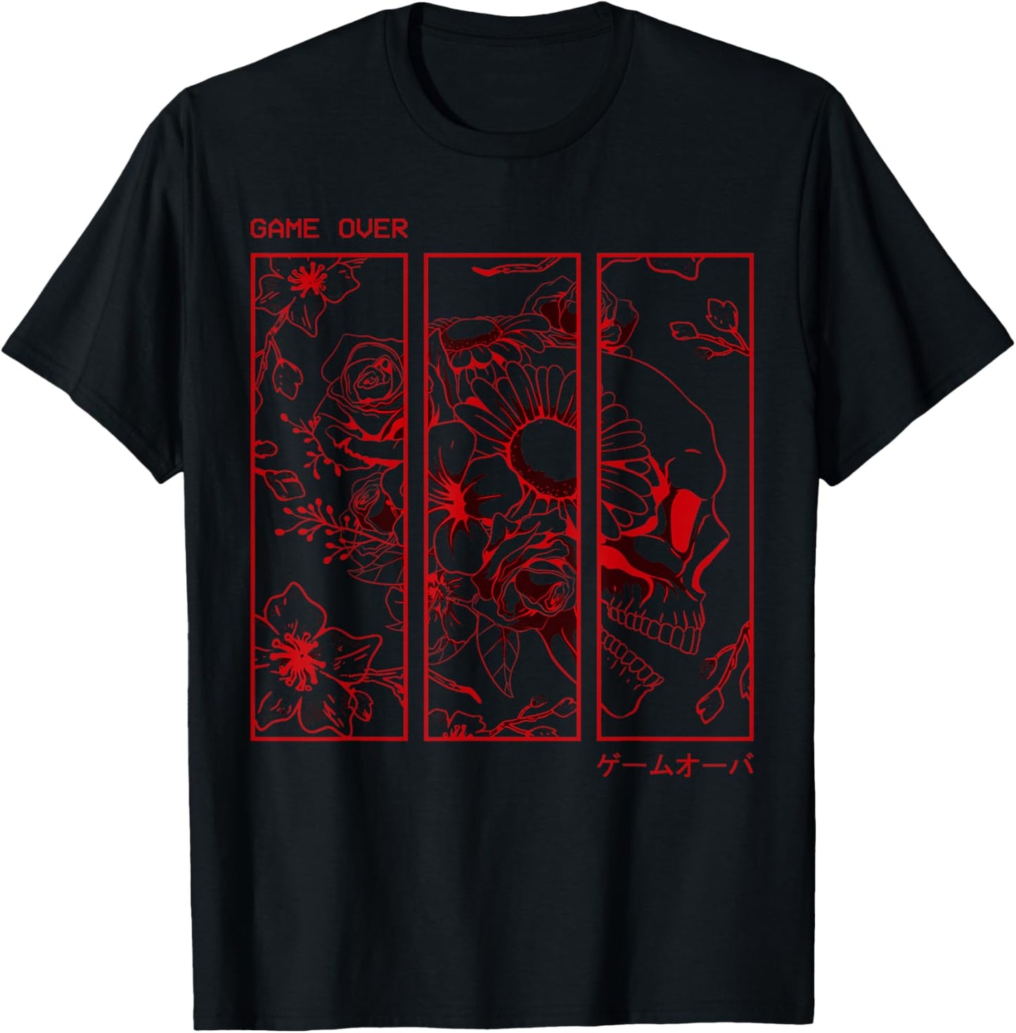 Soft Grunge Aesthetic Skull Roses Japanese Game Over