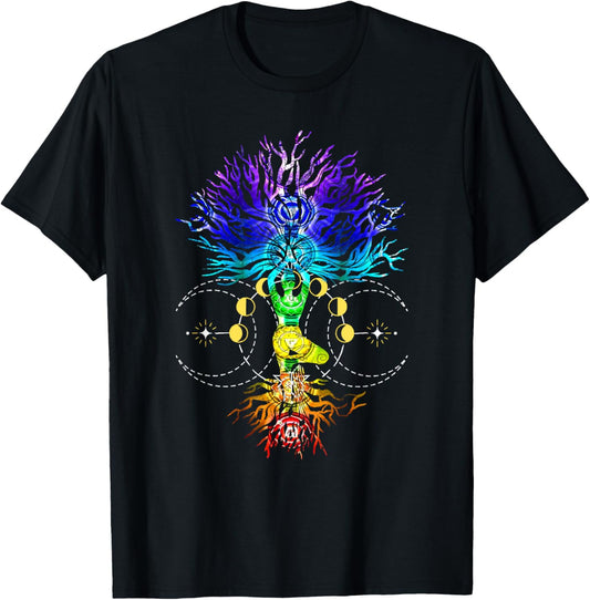 Chakra Tree of Life with Phases Of The Moon Hatha Yoga