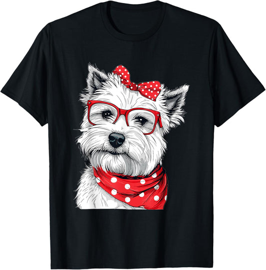West Highland White Terrier Bandana Dog Breed Westie T Shirt for Men Women Girls Kids