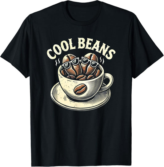 Cool Beans Coffee Caffeine Lover Retro Graphic Novelty