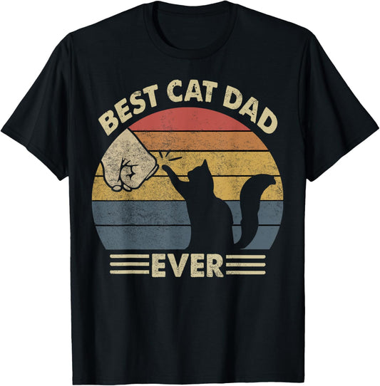 Cat Shirt Men Best Cat Dad Ever Funny Dad