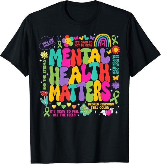 Groovy Mental Health Matters Awareness Support Squad Warrior
