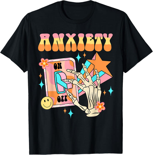 Funny anxiety off light on humor switch anxious women retro