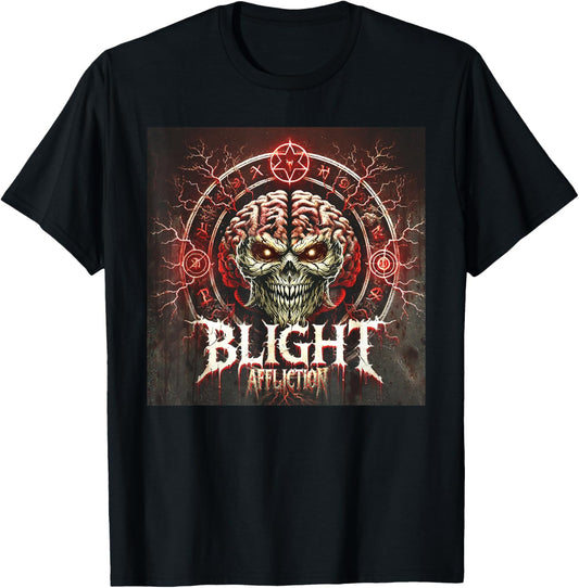 Crusader Games Blight Affliction Unisex Adults T Shirt   Black   Small   Short Sleeve   Modern Classic Fit   Crew Neck   Graphic   Pull On   1 Count