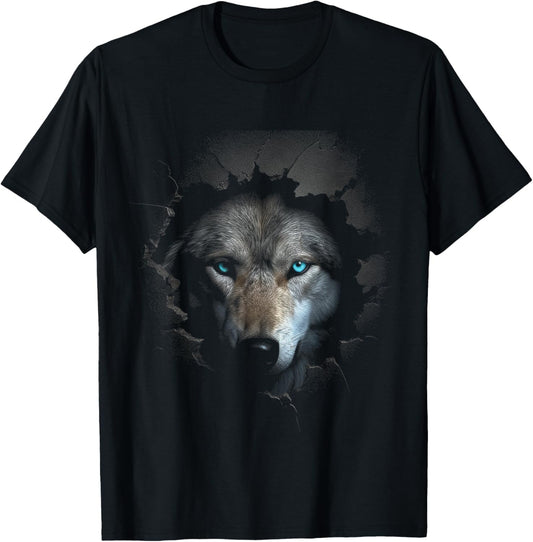 Wolf Blue Eyes Artwork | Wall Animal Motif Wolf
