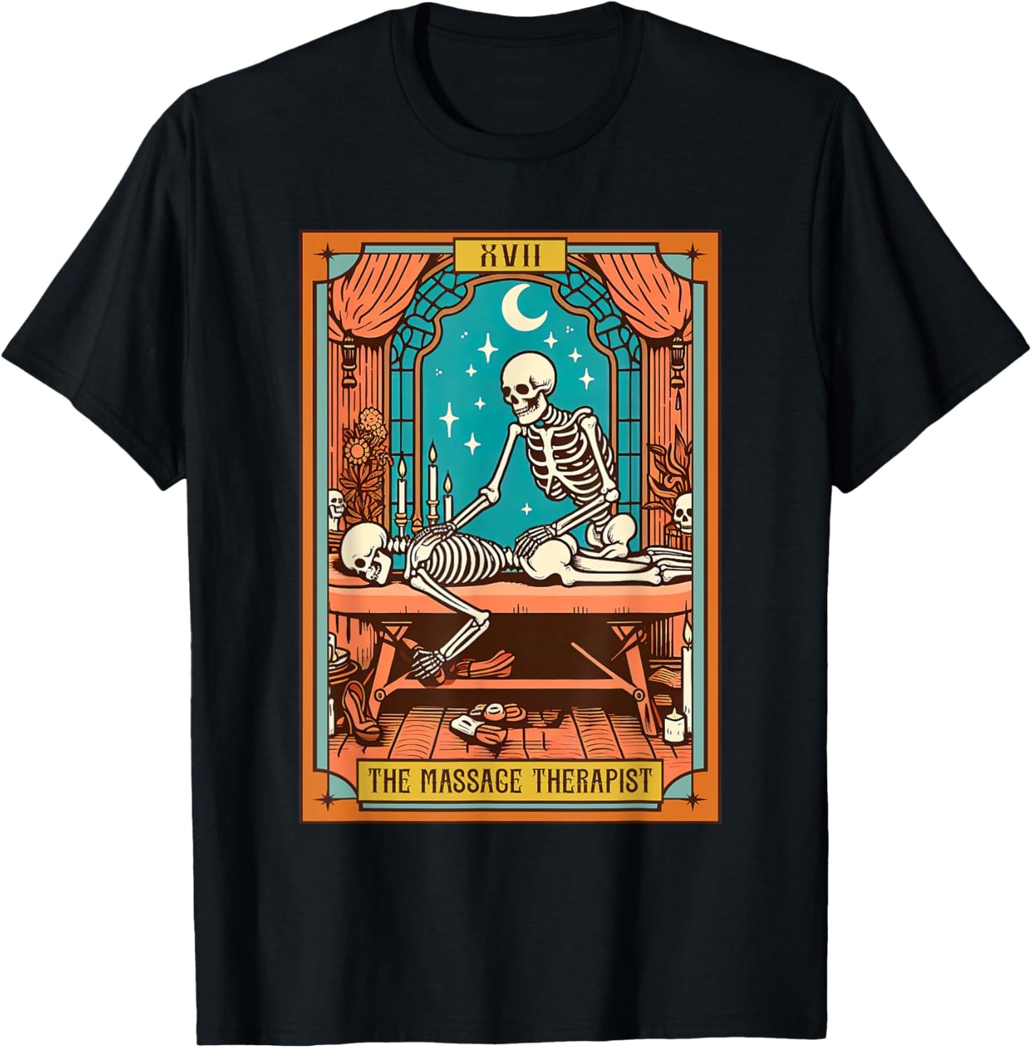 Funny Skeleton Massage Therapy Massage Therapist Tarot Card
