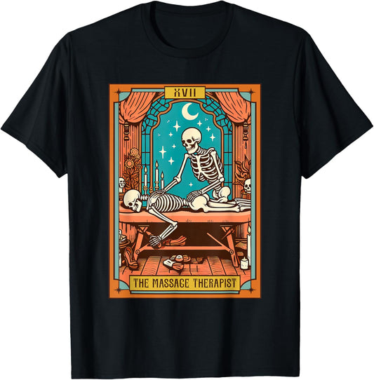 Funny Skeleton Massage Therapy Massage Therapist Tarot Card