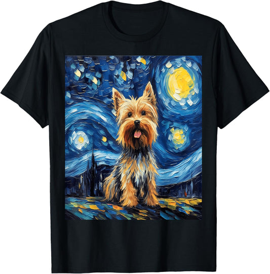 Funny dog art painting dog Lover Starry Night dog Van Gogh